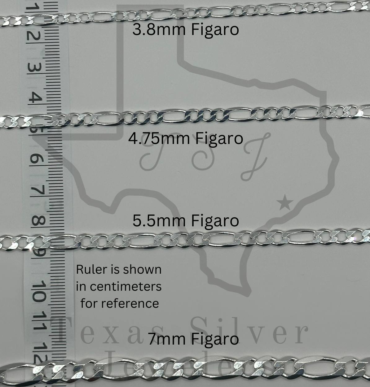 Sterling Silver Figaro Chain - 3.8mm