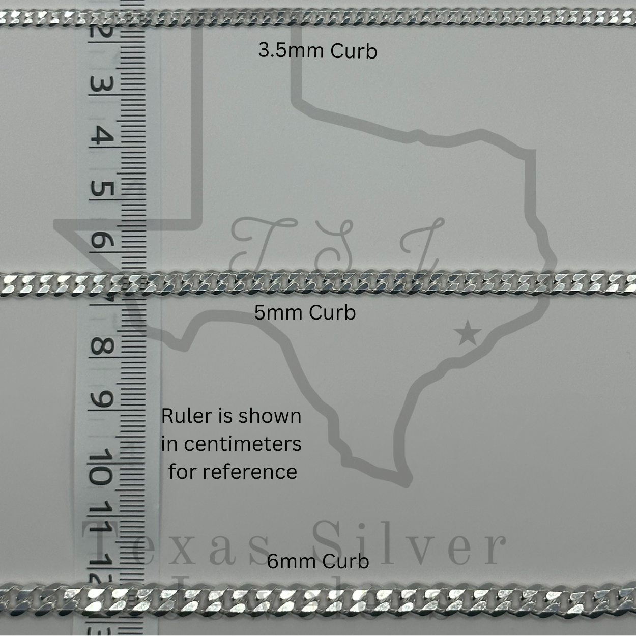 Sterling Silver Curb Chain - 5mm