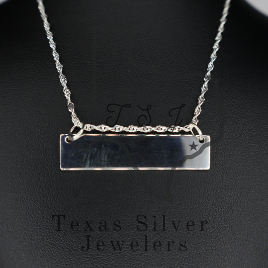 Personalized Horizontal Bar Necklace