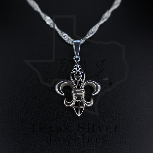 Necklace with Fleur-De-Lis Pendant