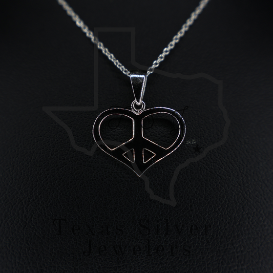 Necklace with Peace and Love Pendant