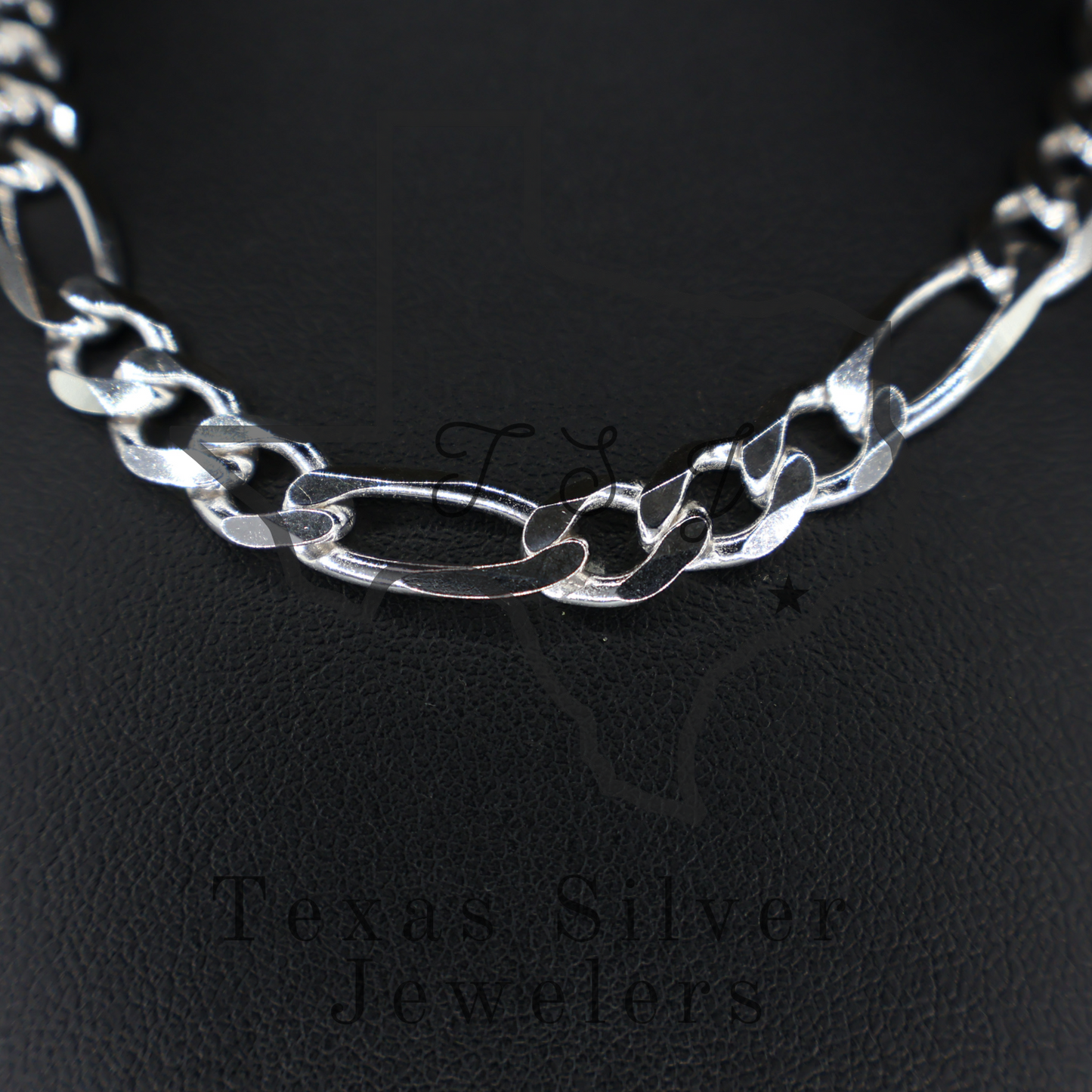 Sterling Silver Figaro Chain - 7mm