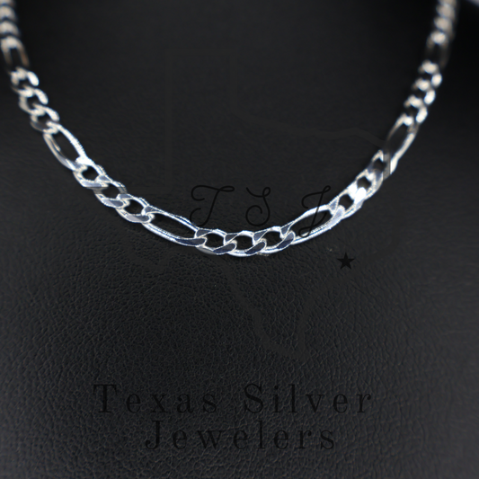 Sterling Silver Figaro Chain - 3.8mm