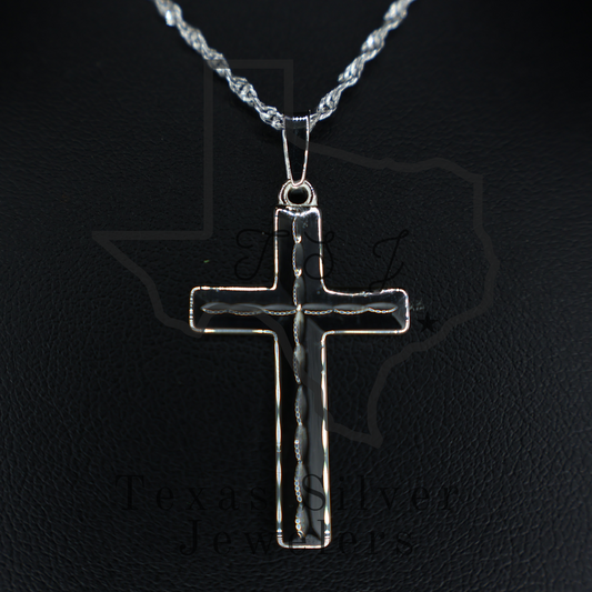 Necklace with Center Polished Cross