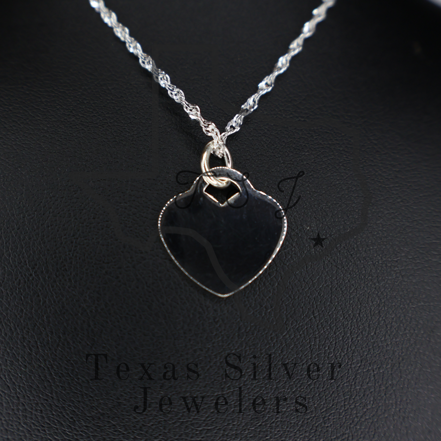 Personalized Necklace with Medium Heart Pendant