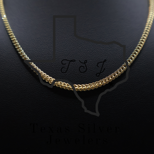 10kt Gold Hollow Franco Chain - 2.2mm