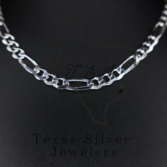 Sterling Silver Figaro Chain - 4.75mm