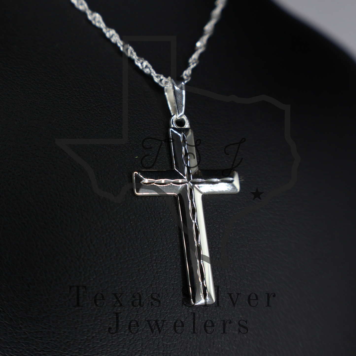 Necklace with Center Polished Cross