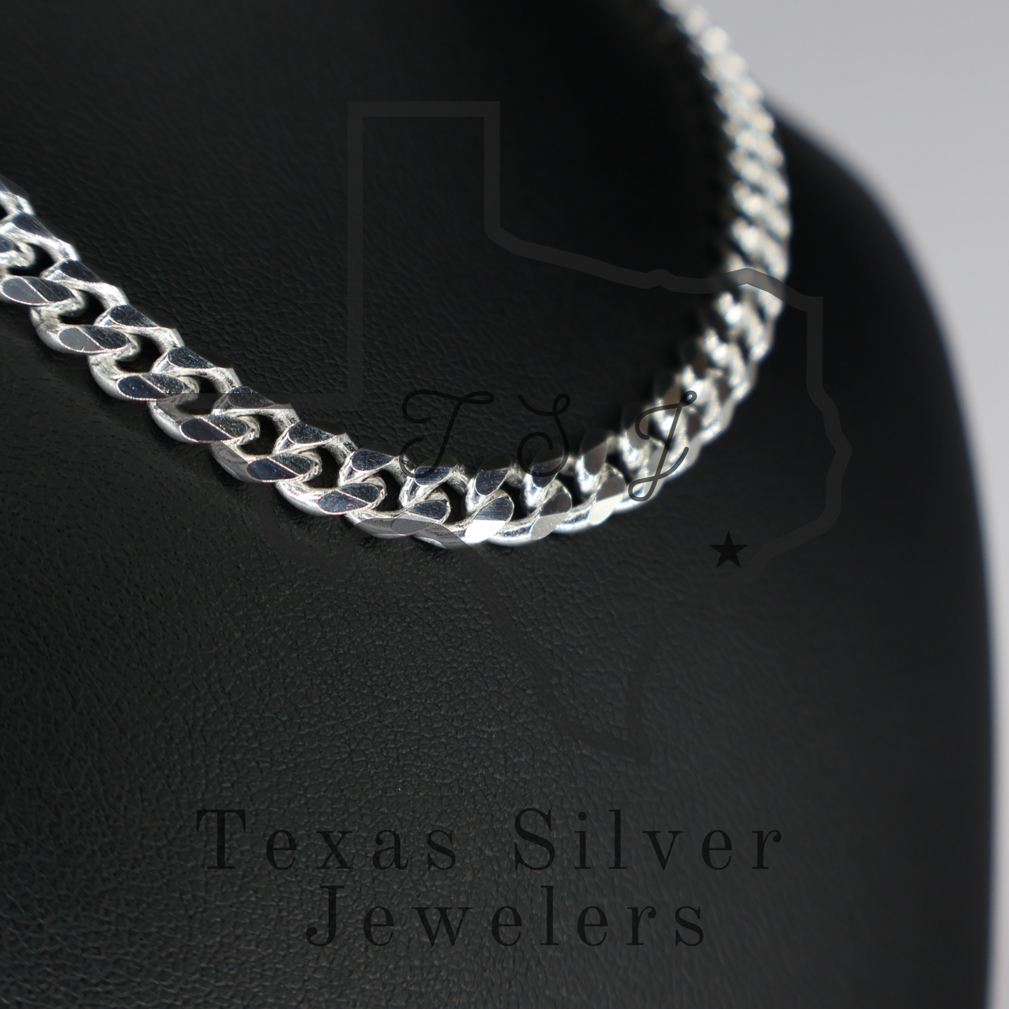 Sterling Silver Curb Chain - 6.5mm