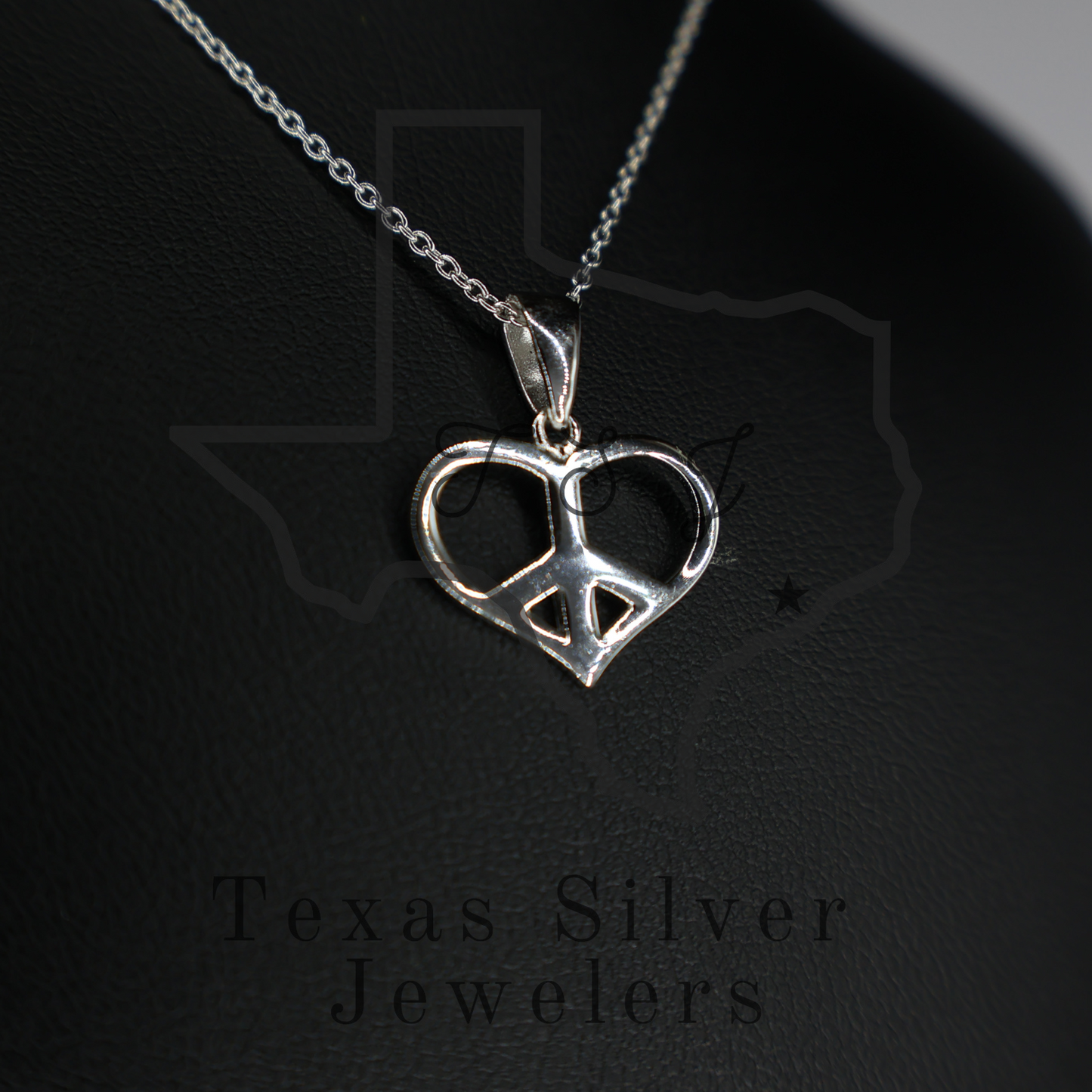 Necklace with Peace and Love Pendant