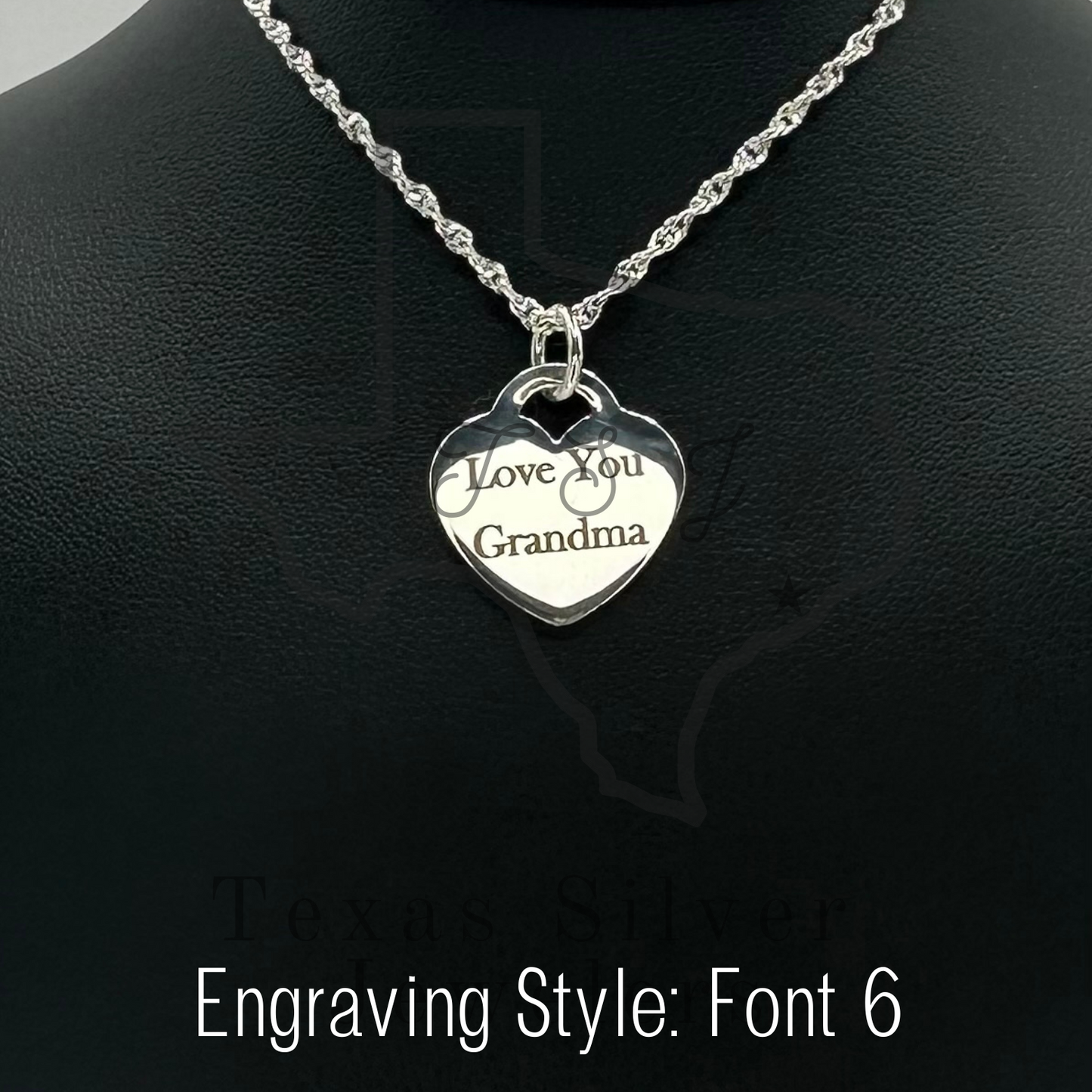 Personalized Necklace with Medium Heart Pendant