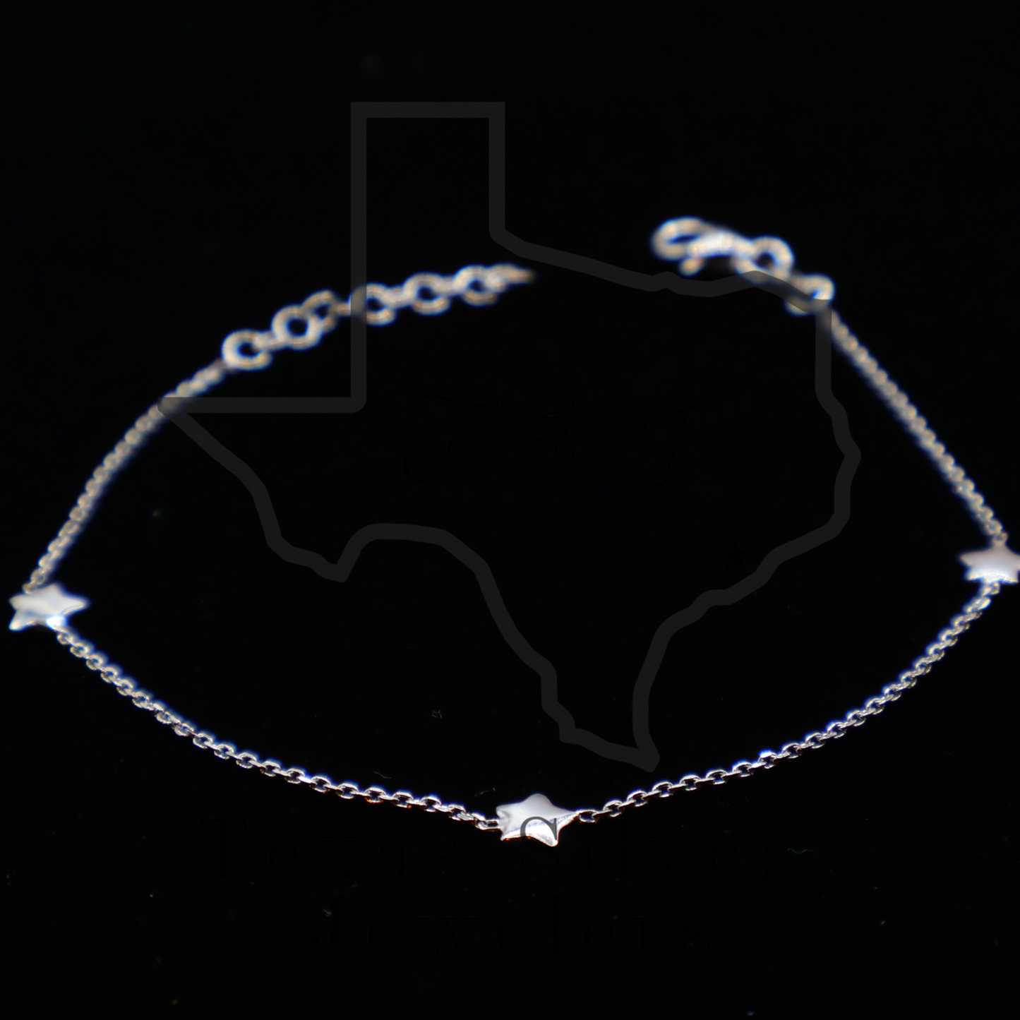 Chain Bracelet with Three Star Links