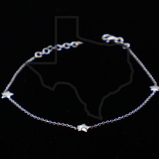 Chain Bracelet with Three Star Links