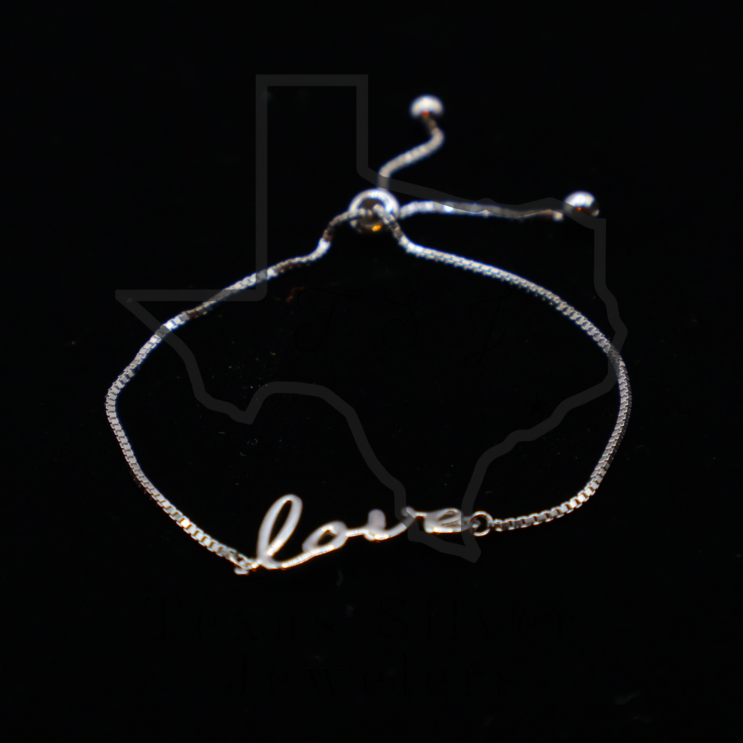 Bolo Bracelet with Love Script