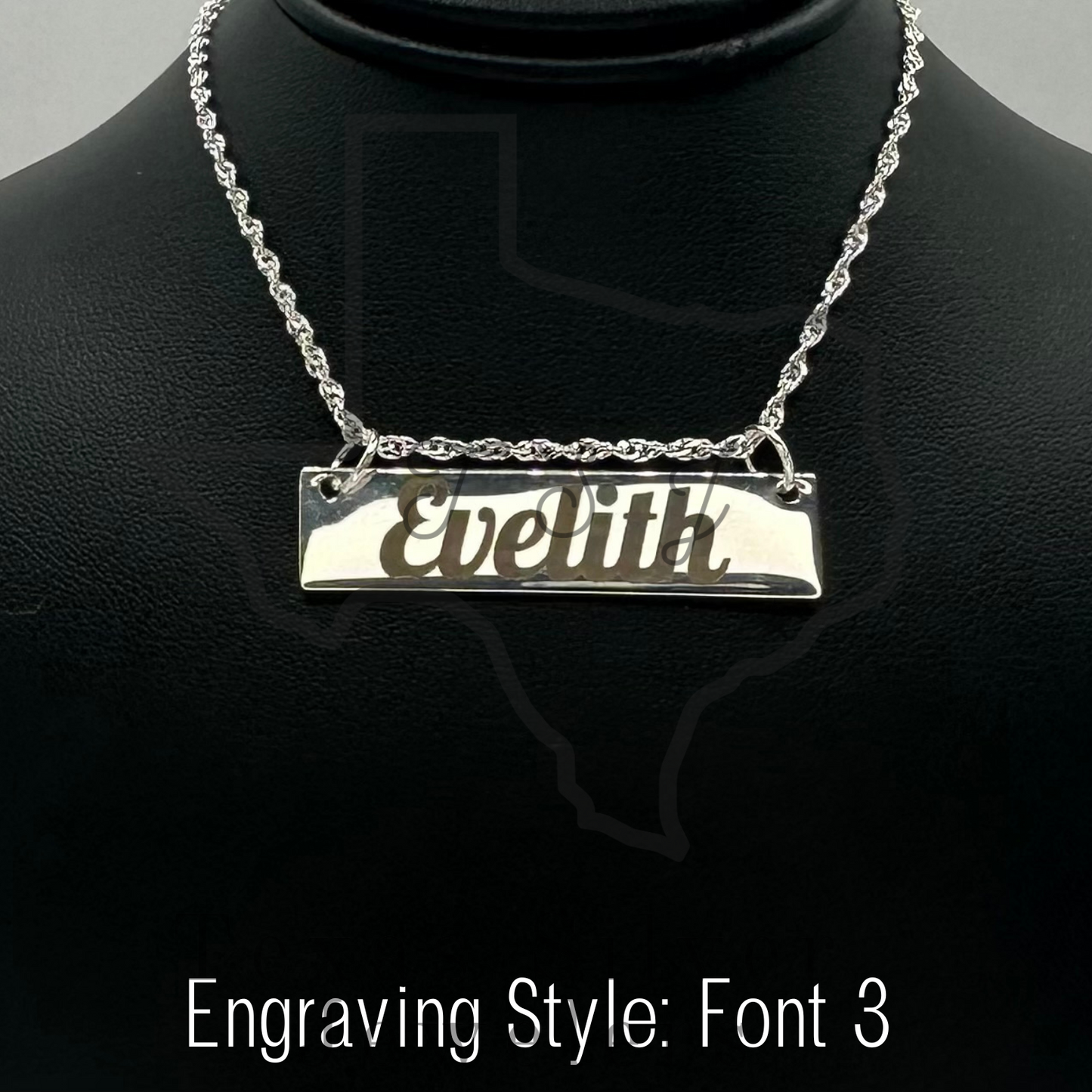 Personalized Horizontal Bar Necklace